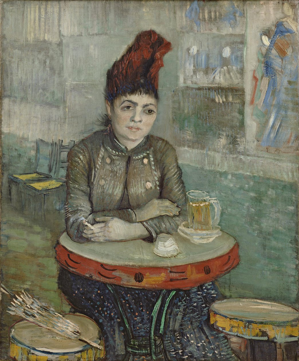W kawiarni. Agostina Segatori w Le tambourin, 1887-1888 autorstwa Vincent van Gogh