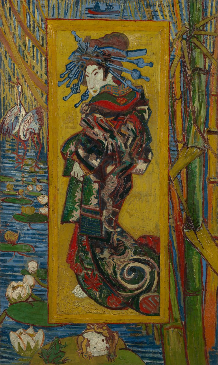 Japoneserie: Kurtyzana i opuszczony (wg Casey Essen), Paryż autorstwa Vincent van Gogh