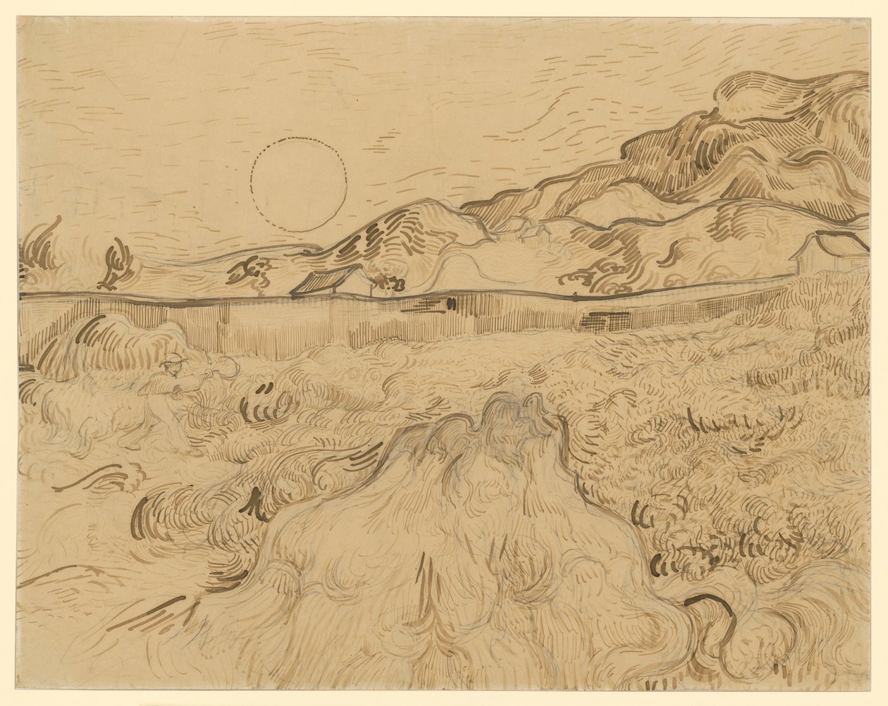 Pole zbożowe, żniwiarz (Le fauchair) autorstwa Vincent van Gogh