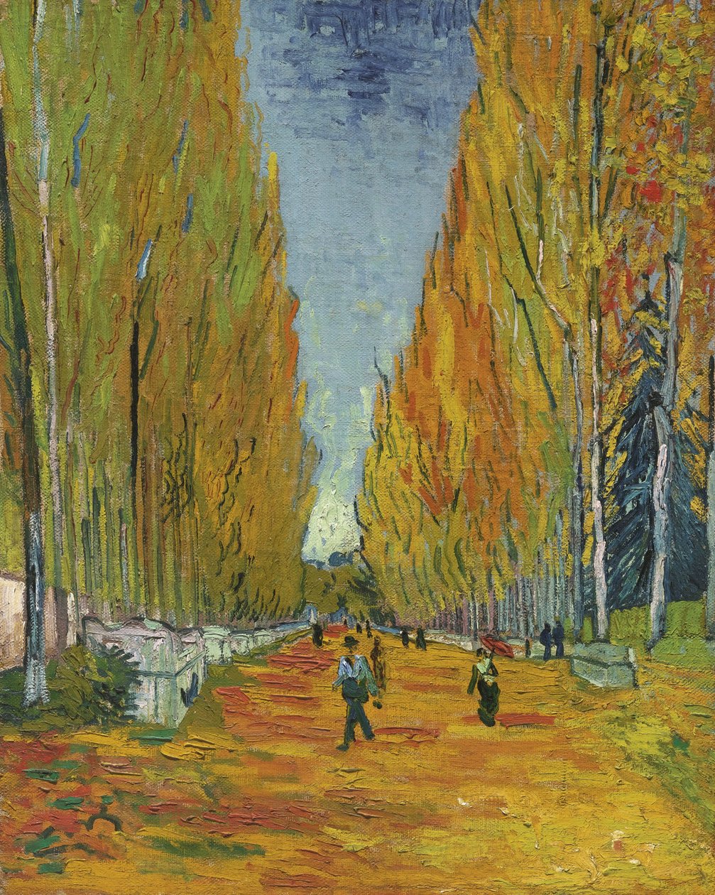 Aleja Alyscamps, 1888 autorstwa Vincent van Gogh
