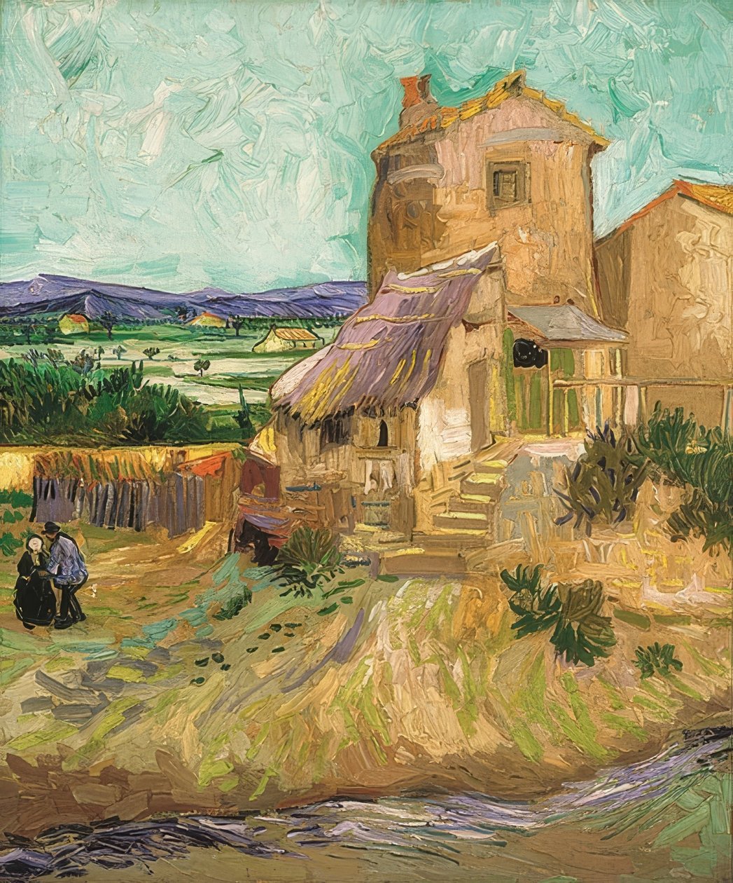 Dom La Crau (Die alte Mühle). 1888 autorstwa Vincent van Gogh