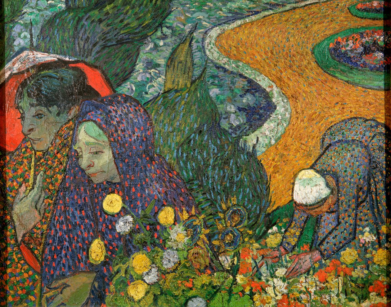 Panie z Arles Pamięć ogrodu w Etten, 1888. autorstwa Vincent van Gogh
