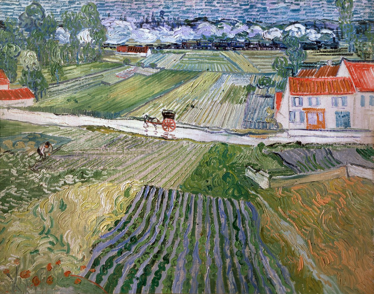 Krajobraz w Auvers po deszczu, 1890. autorstwa Vincent van Gogh