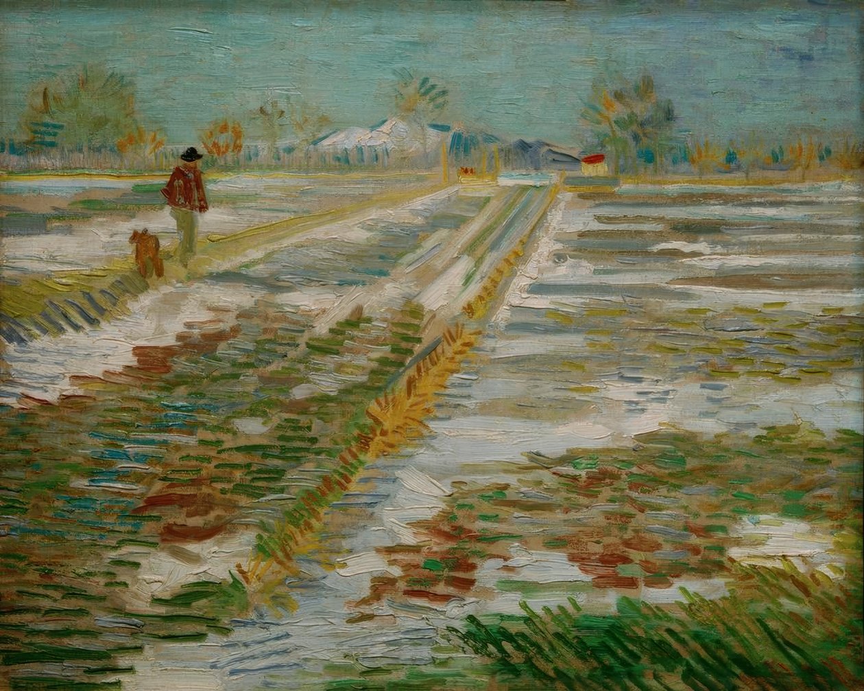 Krajobraz ze śniegiem autorstwa Vincent van Gogh