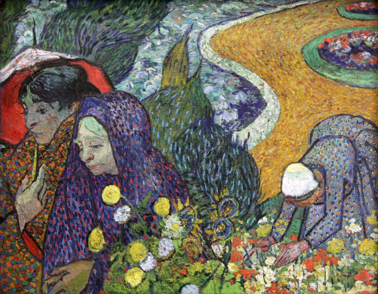 „Pamięć ogrodu w Etten Ladies of Arles”, 1888 autorstwa Vincent van Gogh