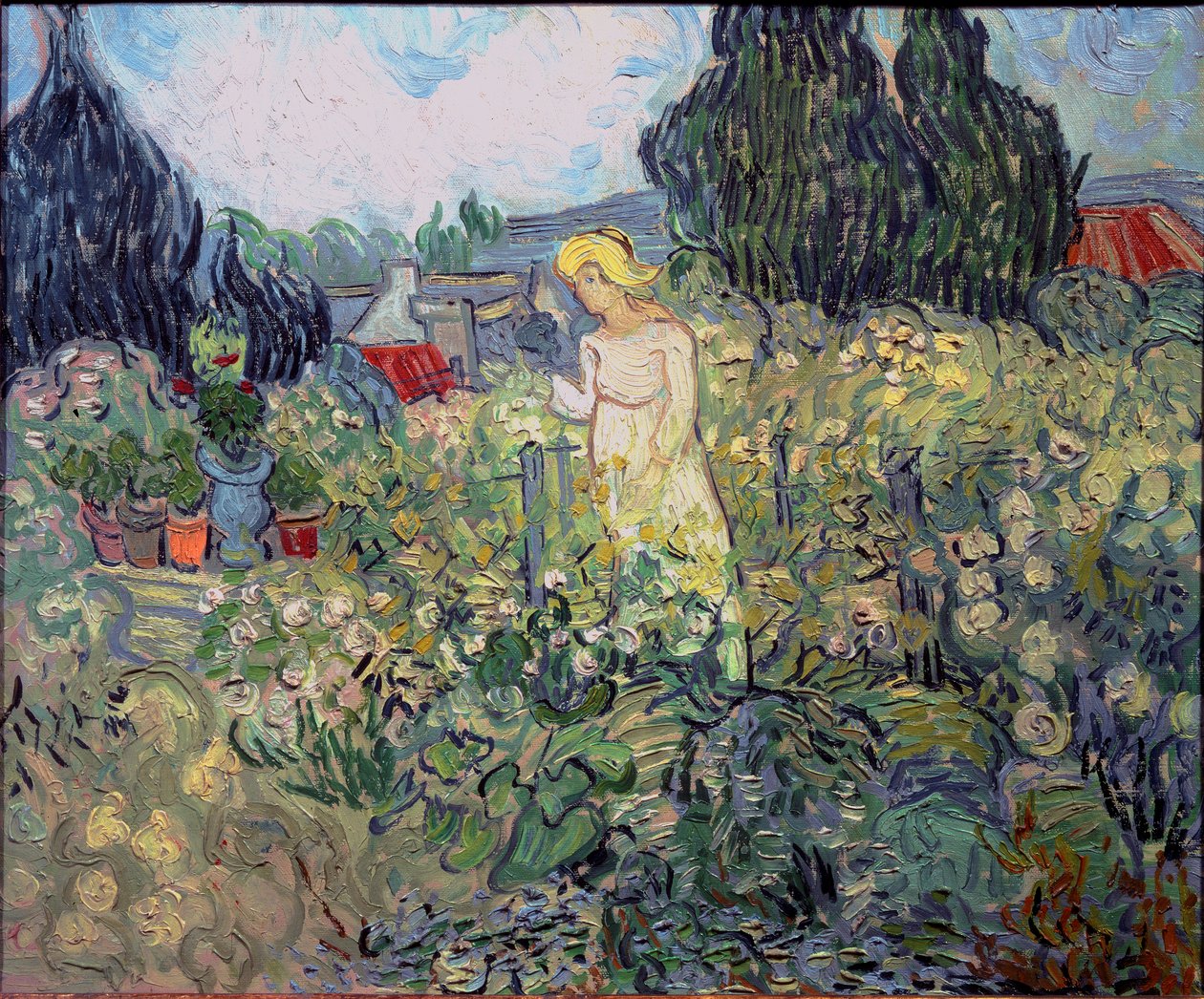 Panna Gachet w swoim ogrodzie w Auvers sur Oise autorstwa Vincent van Gogh