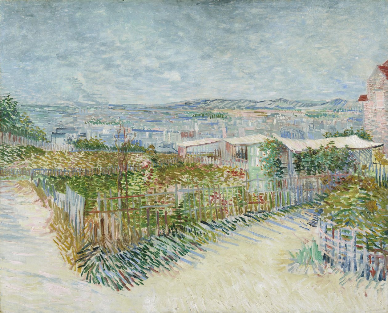 Montmartre: za Moulin de la Galette autorstwa Vincent van Gogh