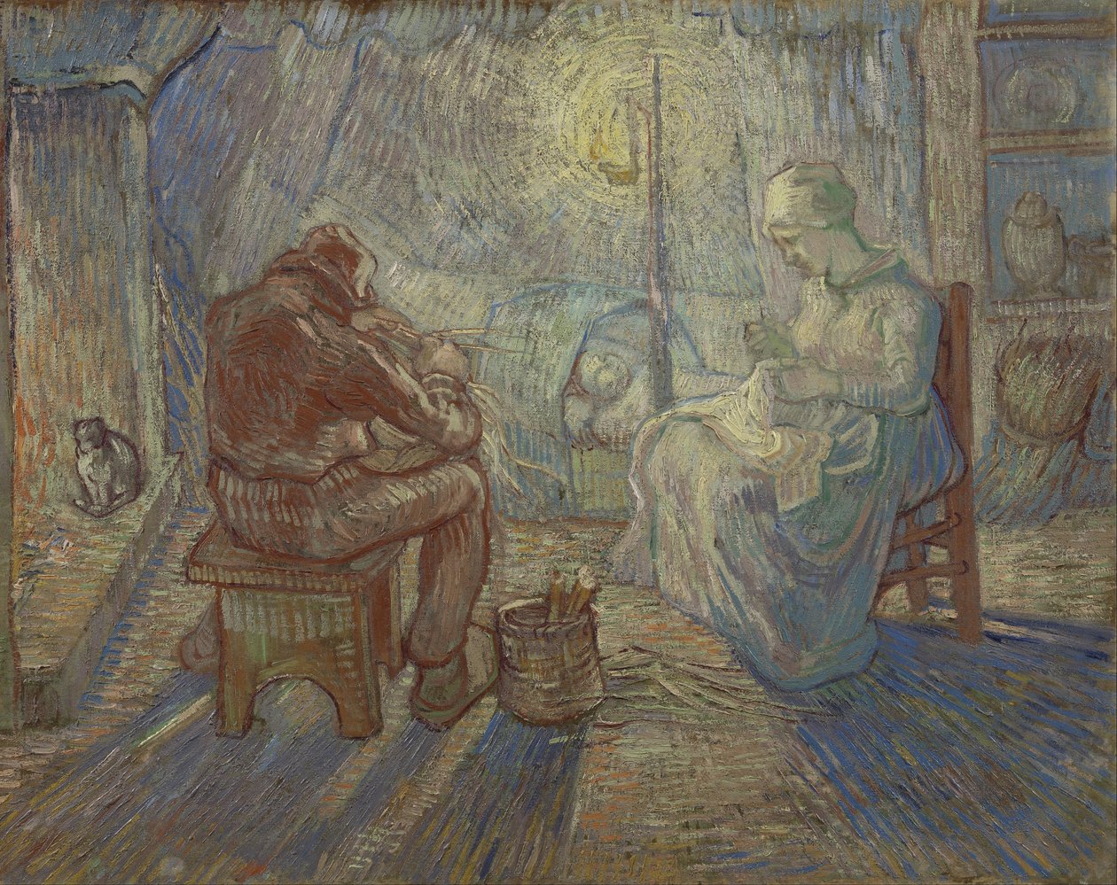 Noc (według Milleta) autorstwa Vincent van Gogh