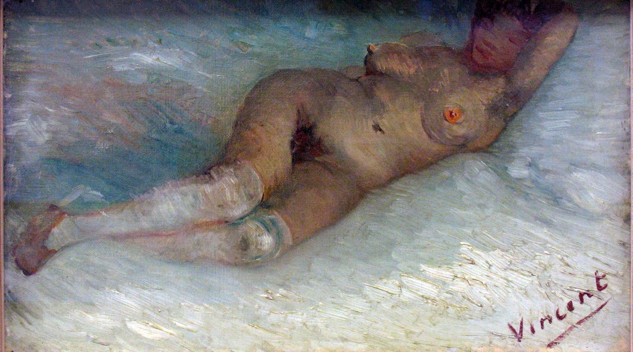„Nu couche” (nago w pozycji leżącej) Peinture de Vincent van Gogh (1853-1890) 1887 kroller-muller Museum Otterlo, Pays-Bas autorstwa Vincent van Gogh