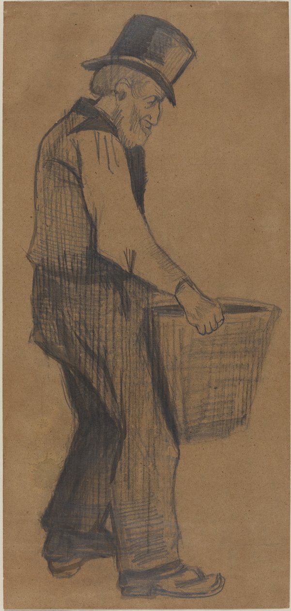 Stary człowiek niosący wiadro, 1882. autorstwa Vincent van Gogh