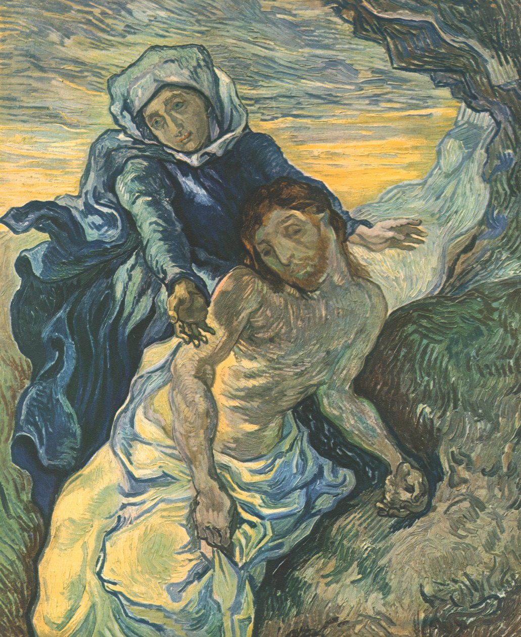 Pieta według Delacroix, wrzesień 1889, 1947. autorstwa Vincent van Gogh