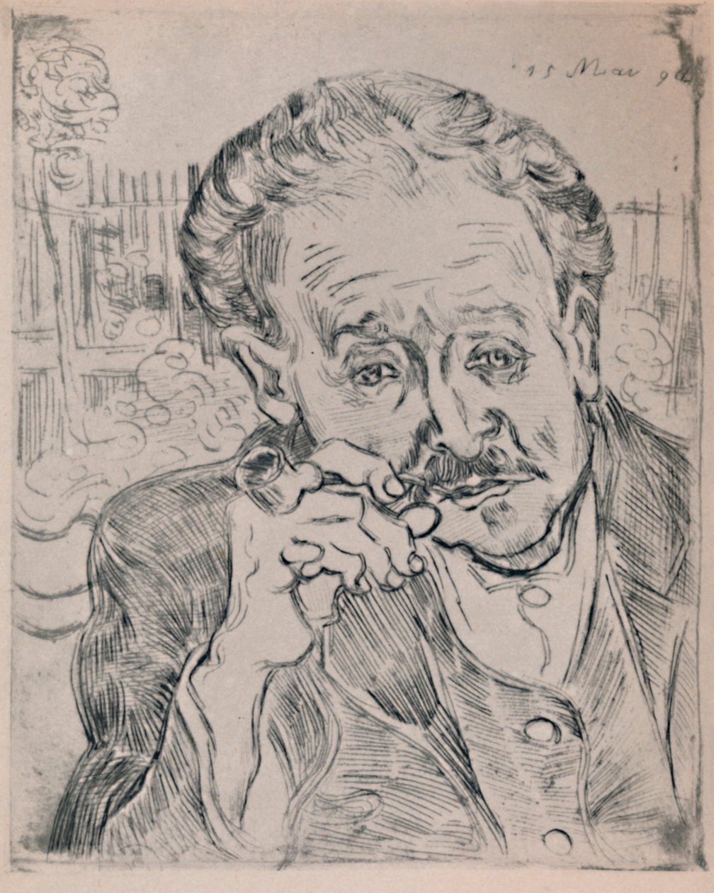 Portret dr Gacheta, c.1890, 1946 autorstwa Vincent van Gogh