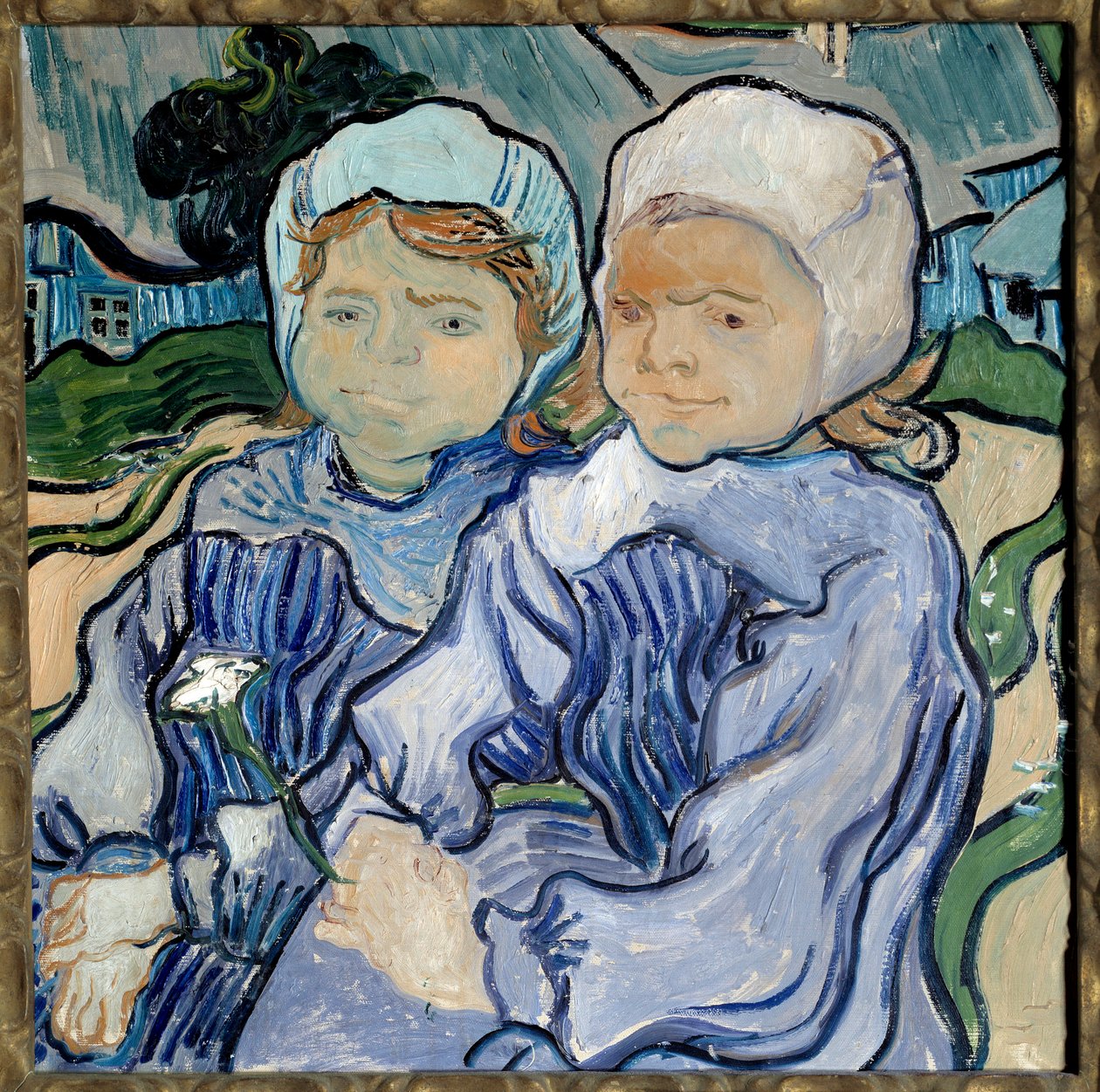 Portret dwóch dziewczyn Obraz Vincenta Van Gogha (1853-1890) 1890 Nd. 0,51x0,51 m Paryż, musee d