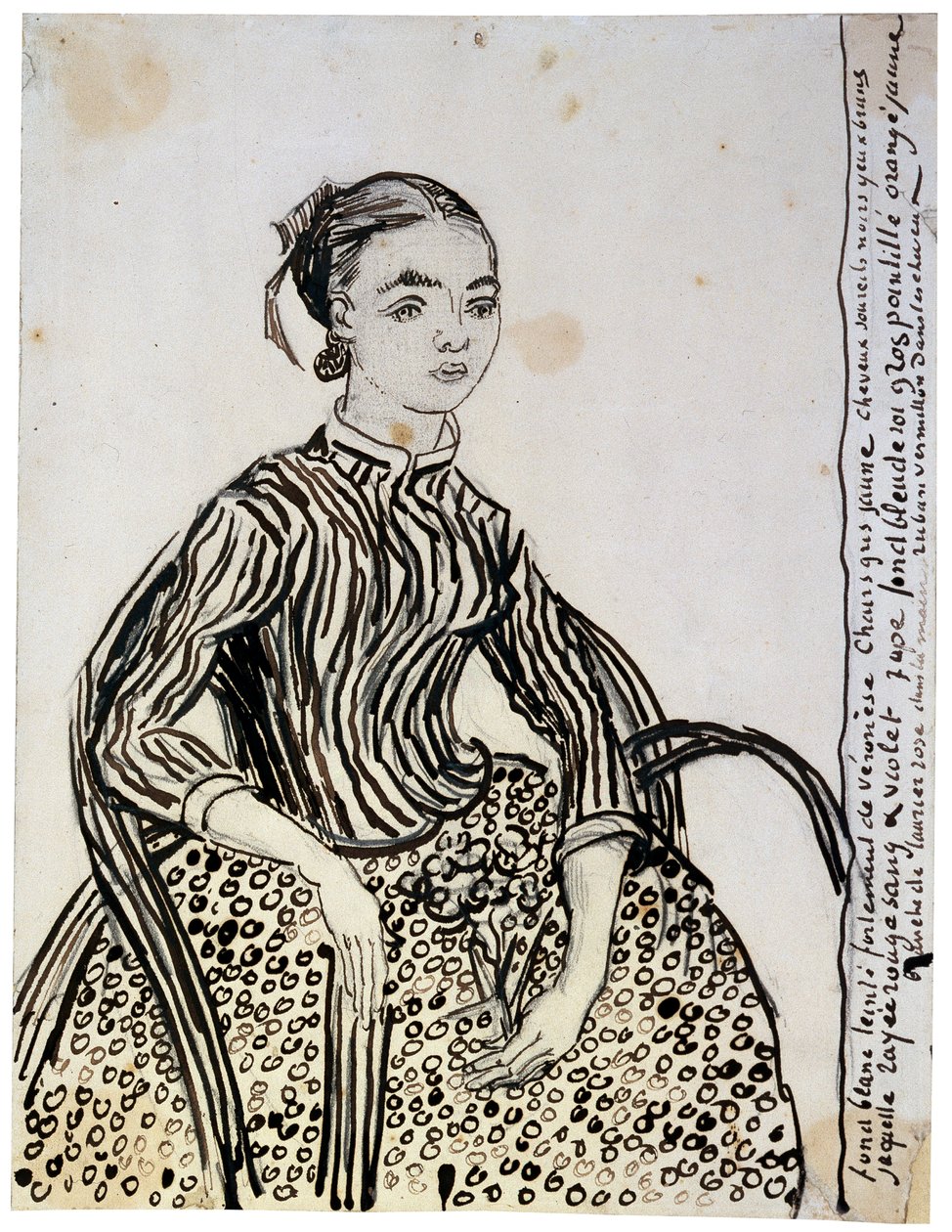 Portret młodej damy La Mousmé, 1888. autorstwa Vincent van Gogh