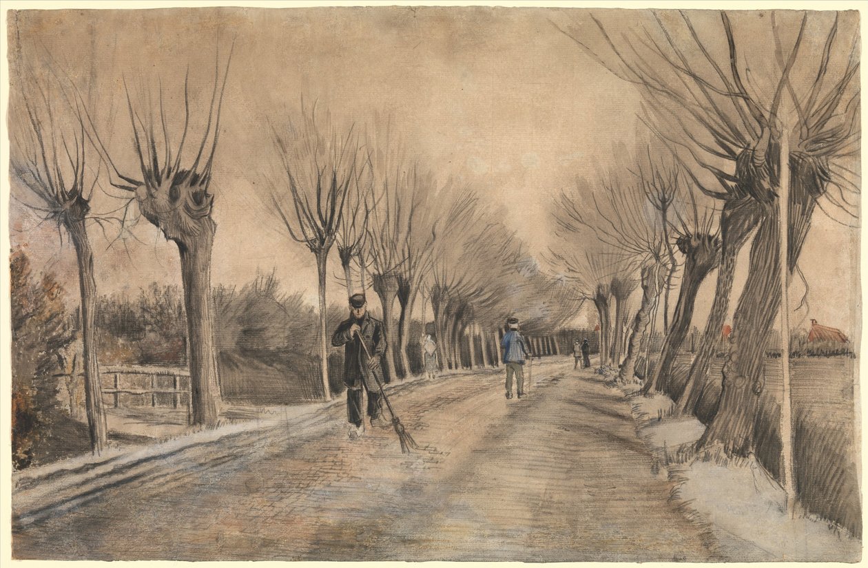 Droga w Etten, 1881 (kreda, ołówek, pastel, wc, długopis i brązowy atrament) autorstwa Vincent van Gogh