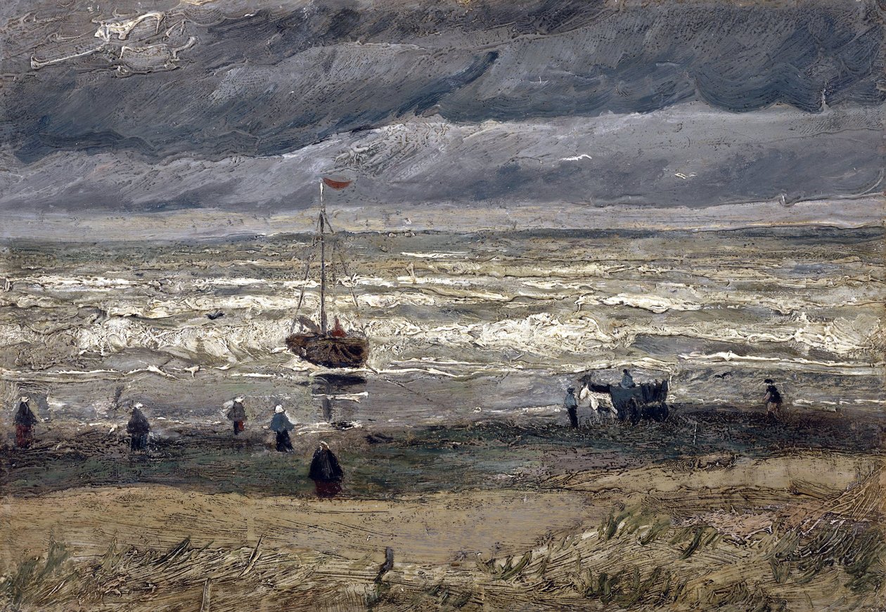 Morze w Scheveningen par Gogh, Vincent, van (1853-1890). Olej na płótnie, format : 34,5x61 autorstwa Vincent van Gogh