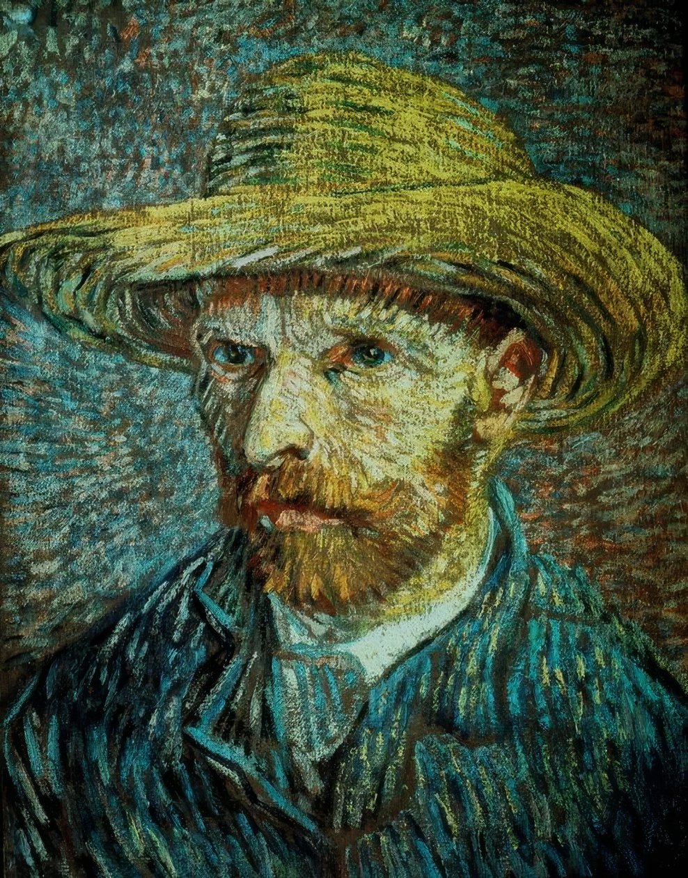 Autoportret w słomkowym kapeluszu autorstwa Vincent van Gogh