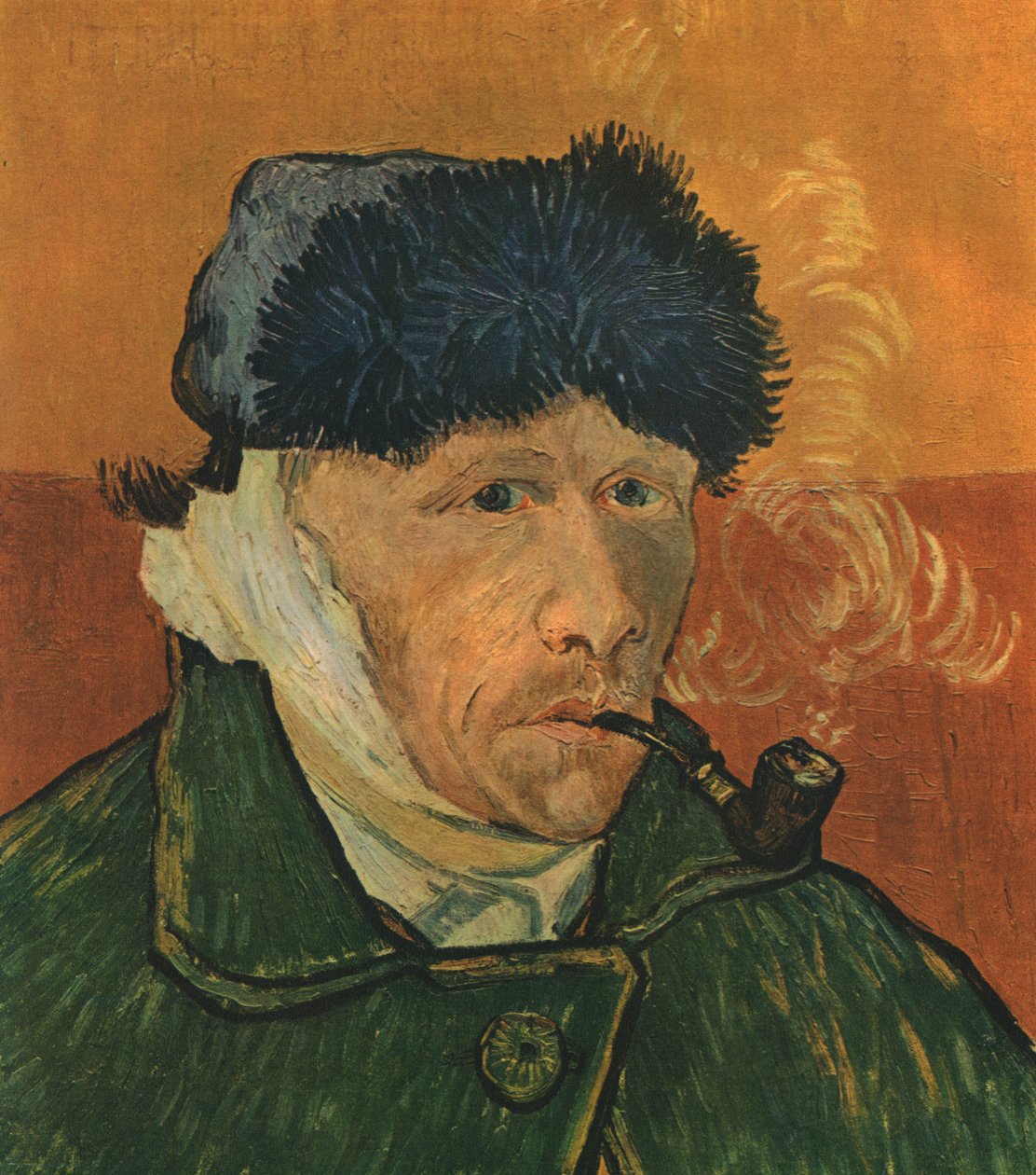 Autoportret z zabandażowanym uchem i fajką, luty 1889, 1947. autorstwa Vincent van Gogh