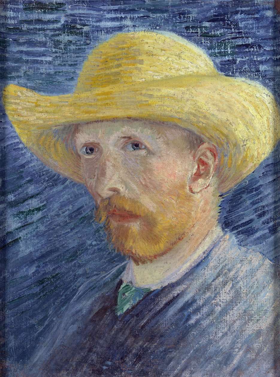 Autoportret ze słomkowym kapeluszem par Gogh, Vincent, van (1853-1890). Olej na płótnie, rozmiar : 41,8x31,5 autorstwa Vincent van Gogh