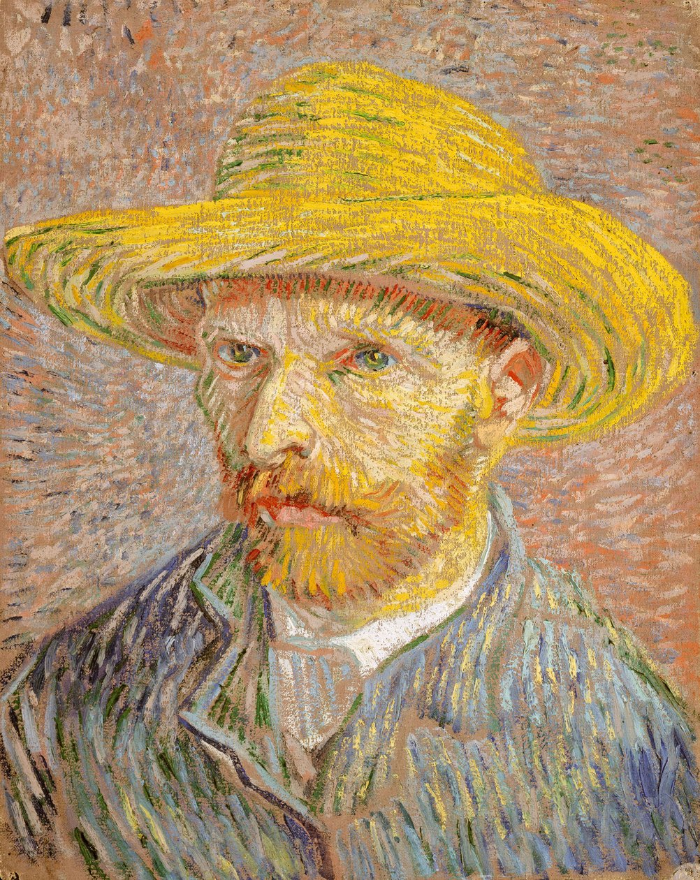 Autoportret w słomkowym kapeluszu autorstwa Vincent van Gogh