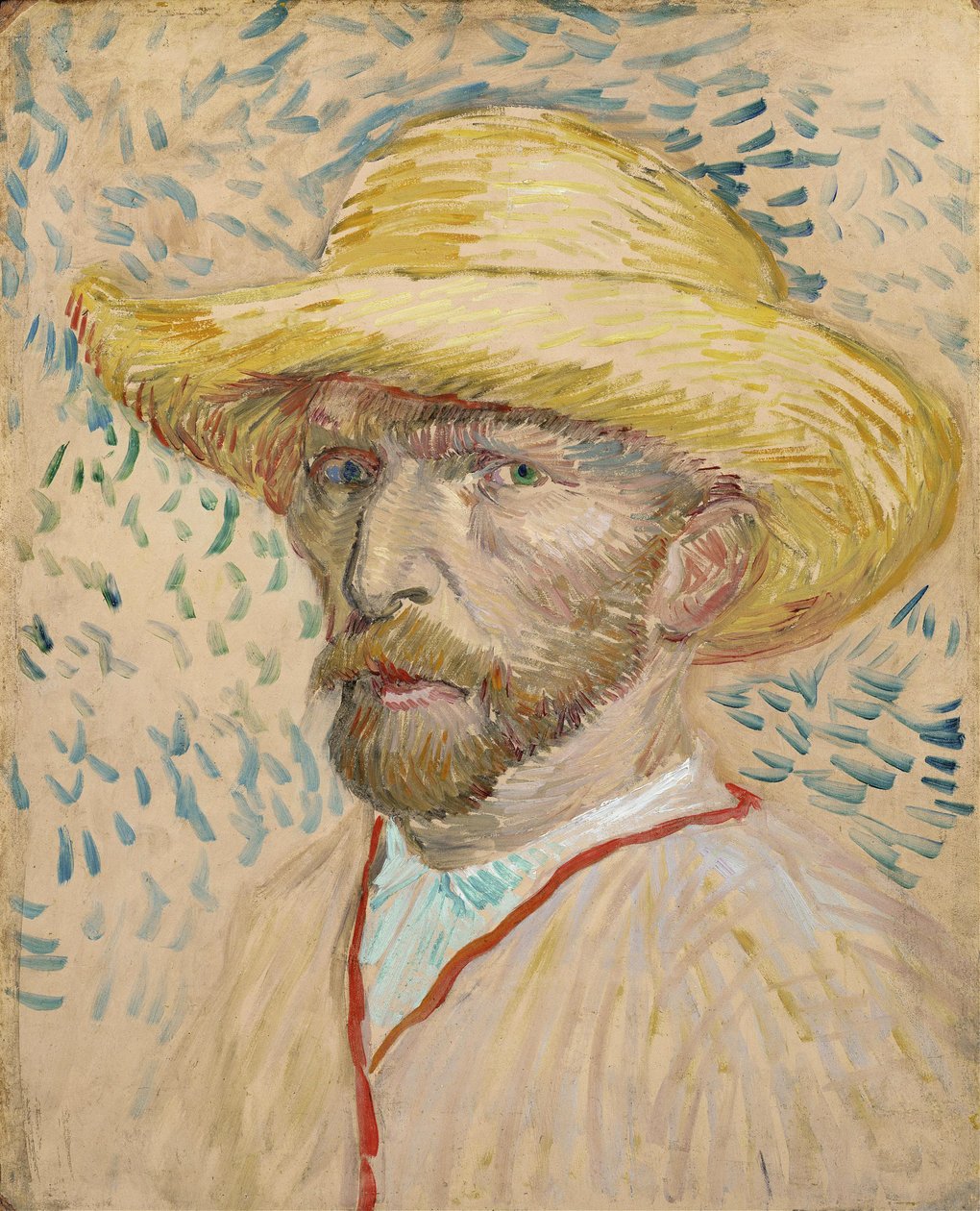 Autoportret w słomkowym kapeluszu autorstwa Vincent van Gogh
