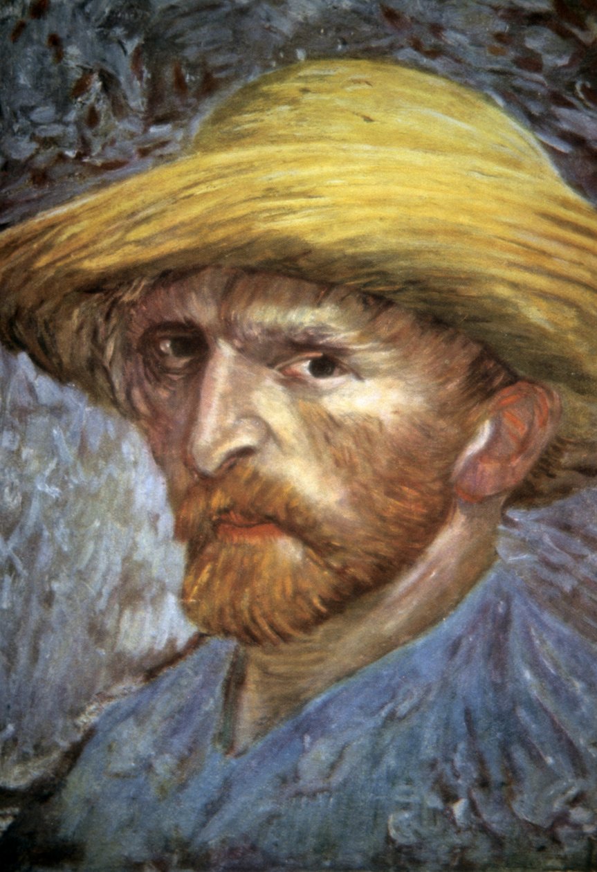 Autoportret w słomkowym kapeluszu, 1887 autorstwa Vincent van Gogh