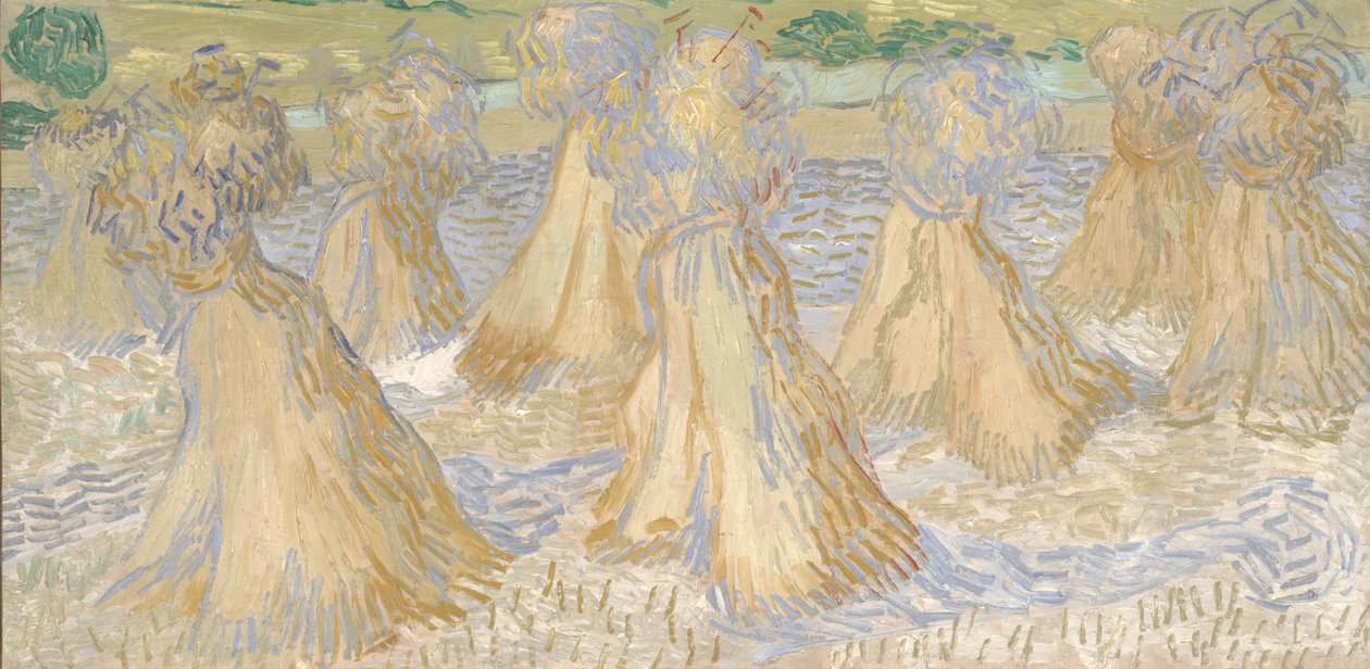 Snopy pszenicy, lipiec 1890 (olej na płótnie) autorstwa Vincent van Gogh