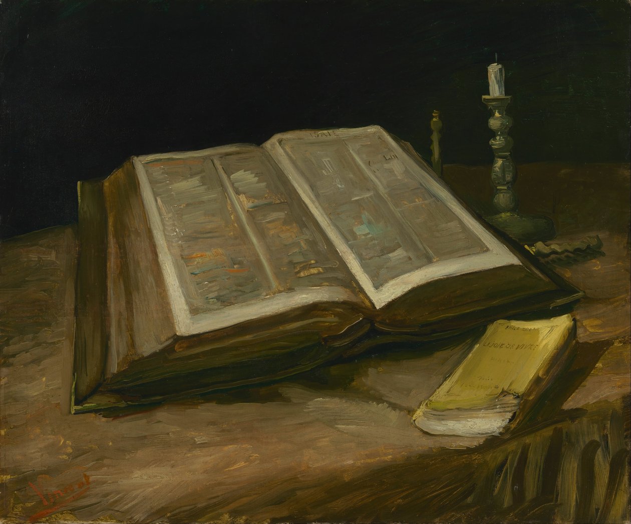 Martwa natura z Biblią autorstwa Vincent van Gogh