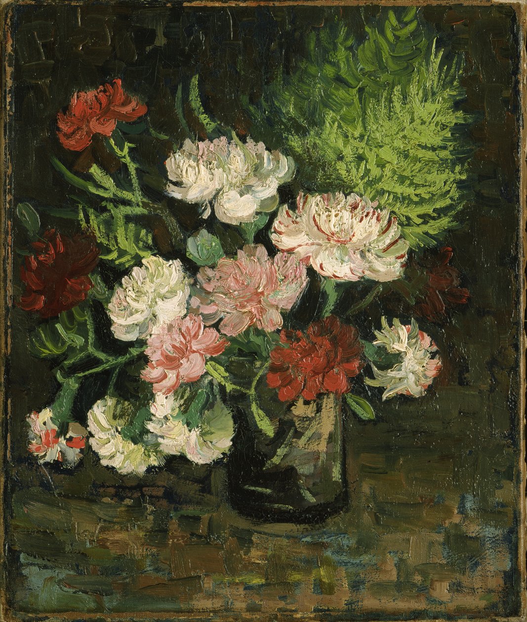 Martwa natura z goździkami, 1886 autorstwa Vincent van Gogh