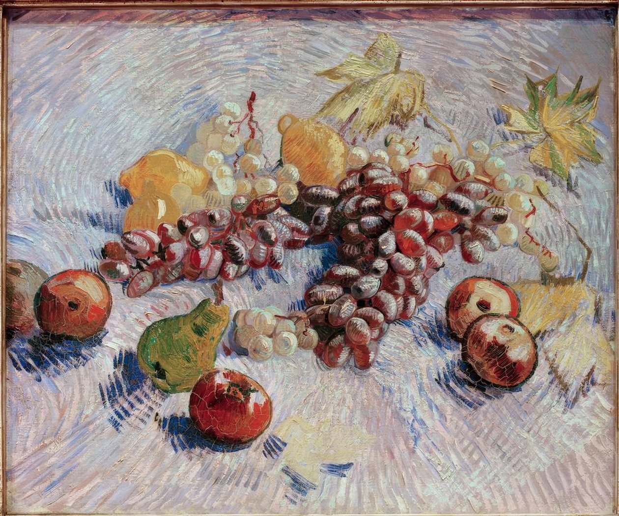 Martwa natura z winogronami, jabłkami, cytrynami i gruszkami autorstwa Vincent van Gogh