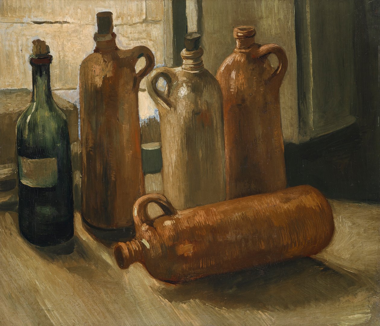 Martwa natura z pięcioma butelkami autorstwa Vincent van Gogh