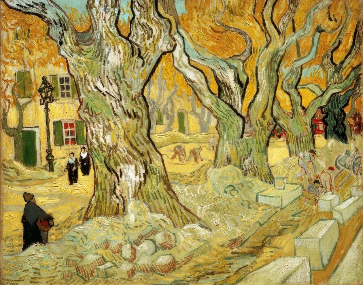 Robotnicy drogowi w Saint-Remy autorstwa Vincent van Gogh