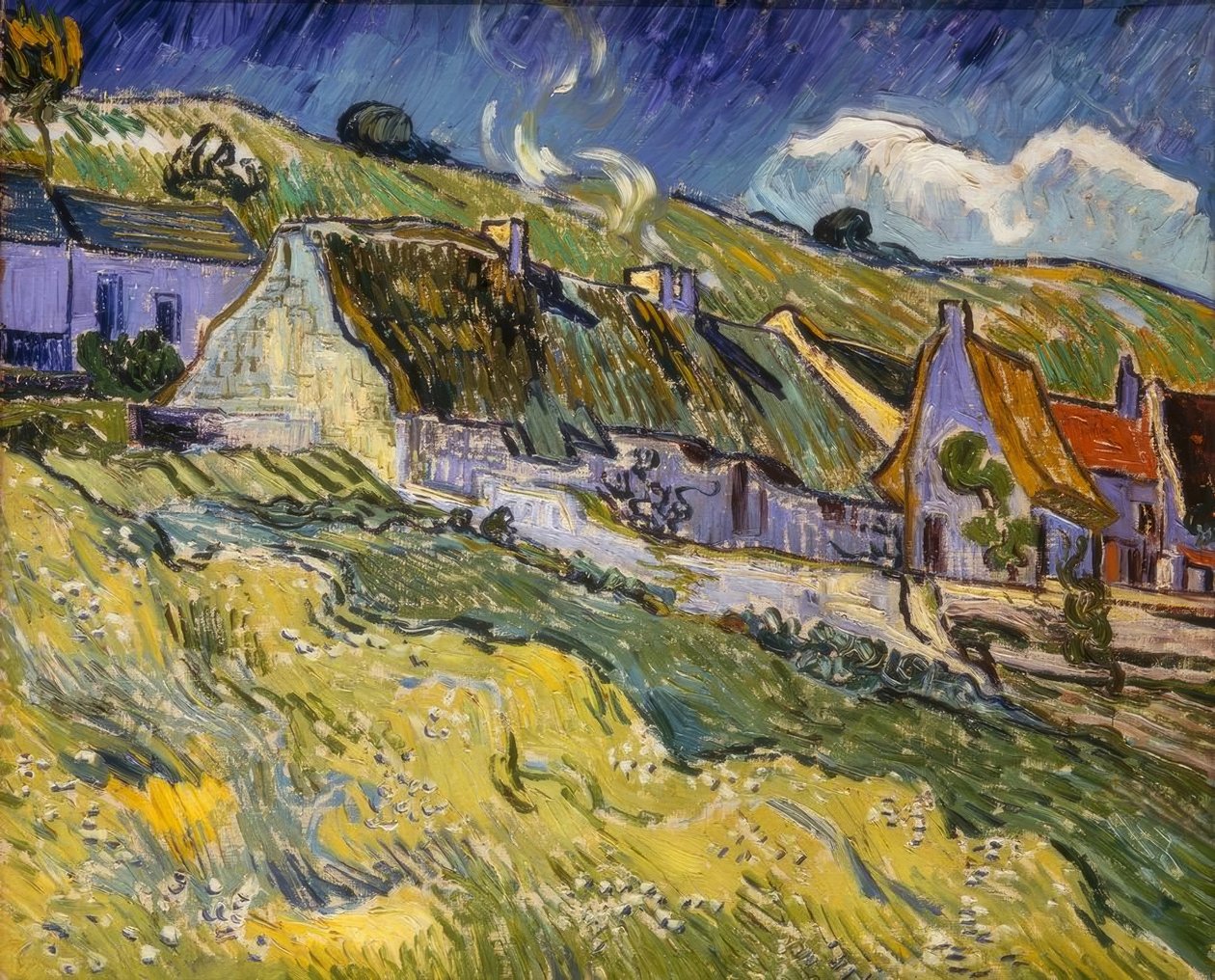 Domy kryte strzechą autorstwa Vincent van Gogh