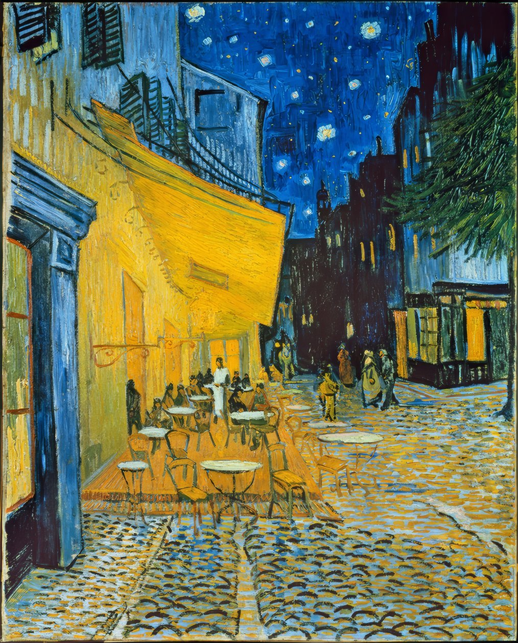 Taras kawiarni wieczorem na Place du Forum w Arles autorstwa Vincent van Gogh