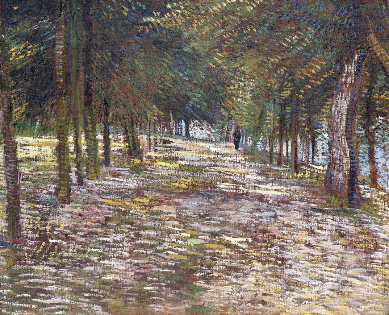 Aleja w parku Voyer-d"Argenson w Asnieres, 1887 autorstwa Vincent van Gogh
