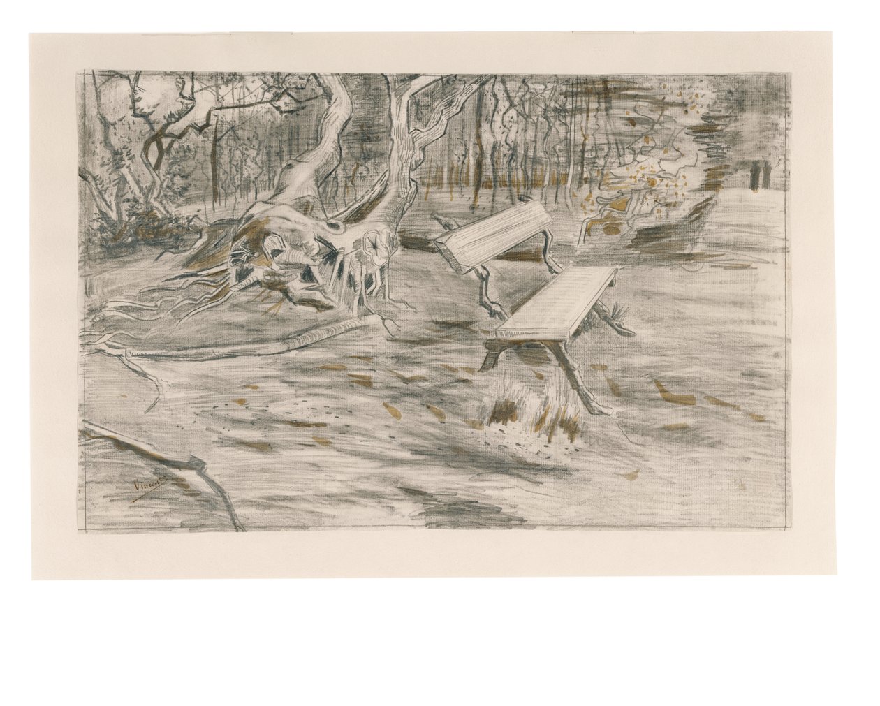 Ławka, 1882 autorstwa Vincent van Gogh