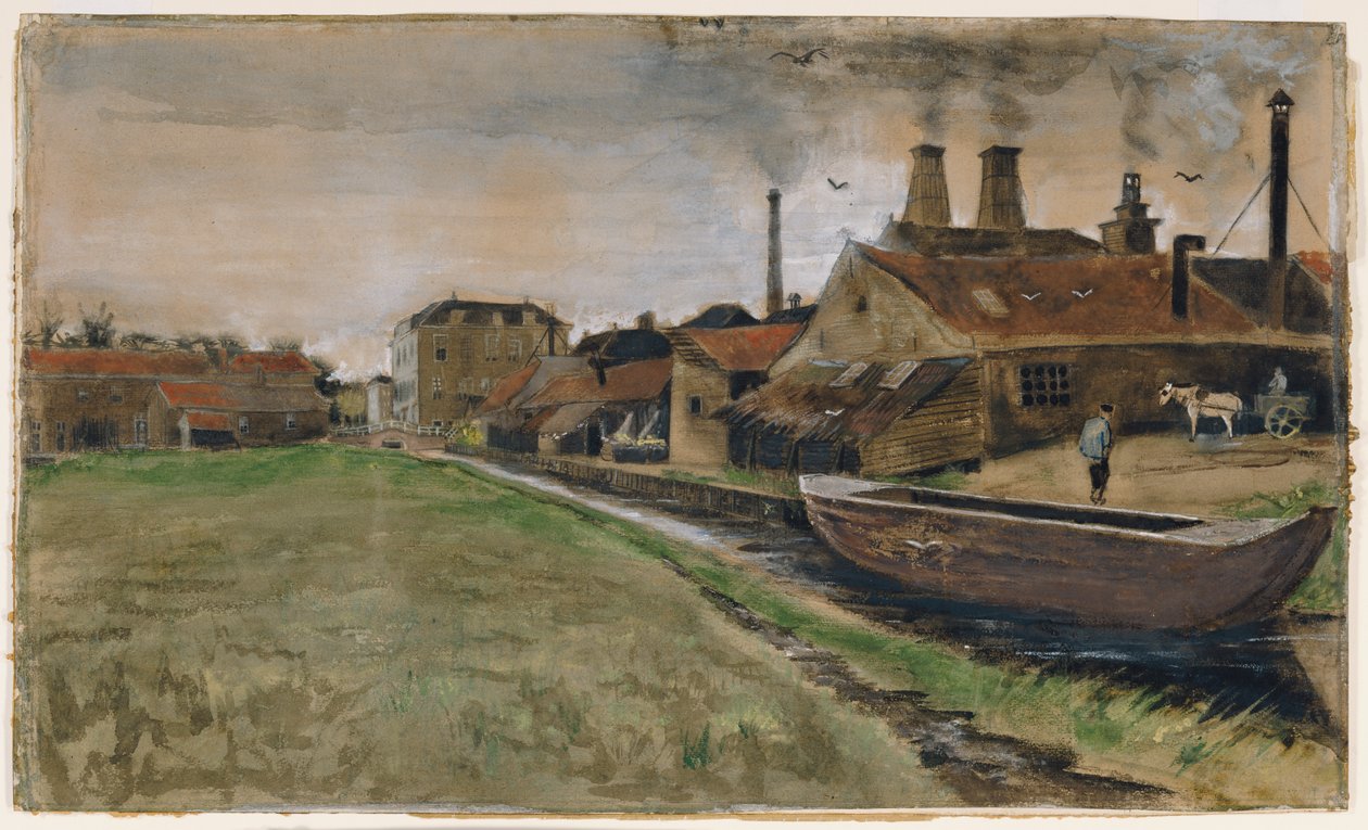 Huta żelaza w Hadze, 1882 autorstwa Vincent van Gogh
