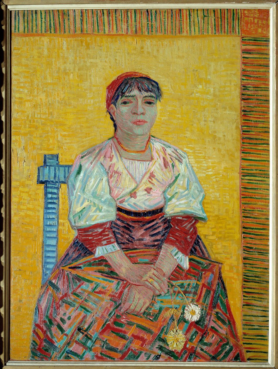 Włoski lub portret Agostyny Segatori, patronki paryskiego kabaretu Obraz Vincenta van Gogha (1853-1890) 1887 nd. 0,81x0,6 m Paryż, Muzeum Orsay autorstwa Vincent van Gogh