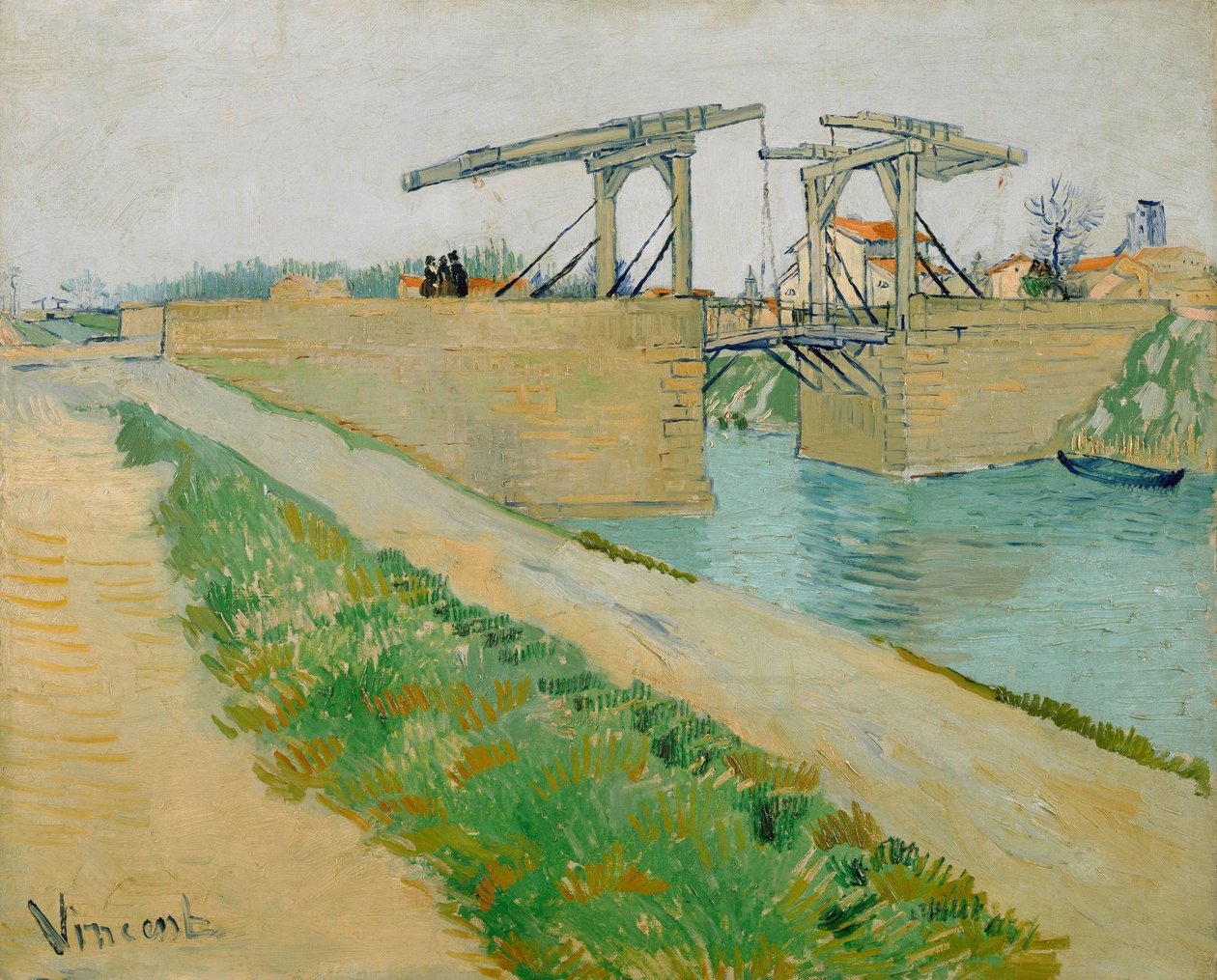 Most Langlois, marzec 1888 (olej na płótnie) autorstwa Vincent van Gogh