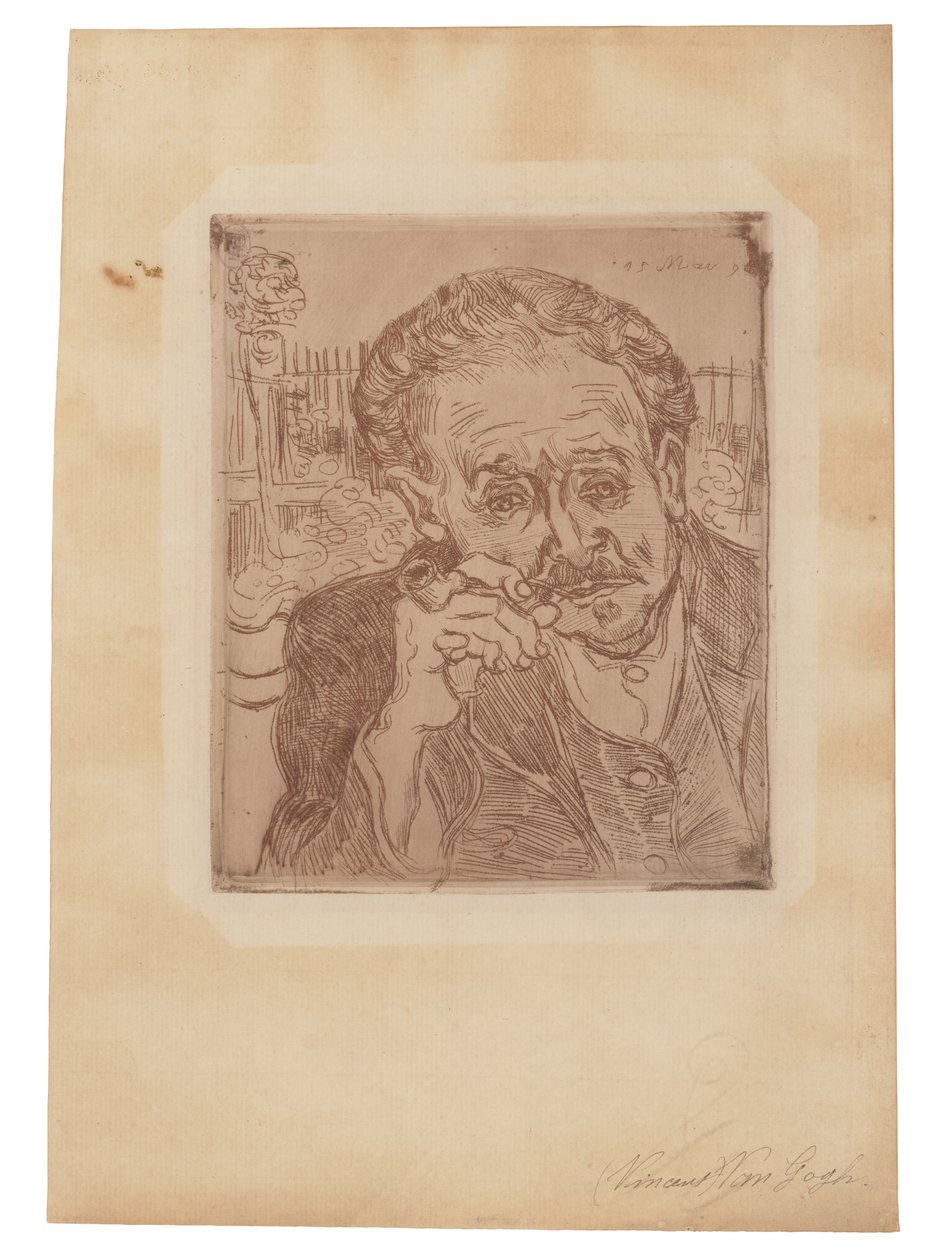 Człowiek z fajką: Portret doktora Gacheta autorstwa Vincent van Gogh