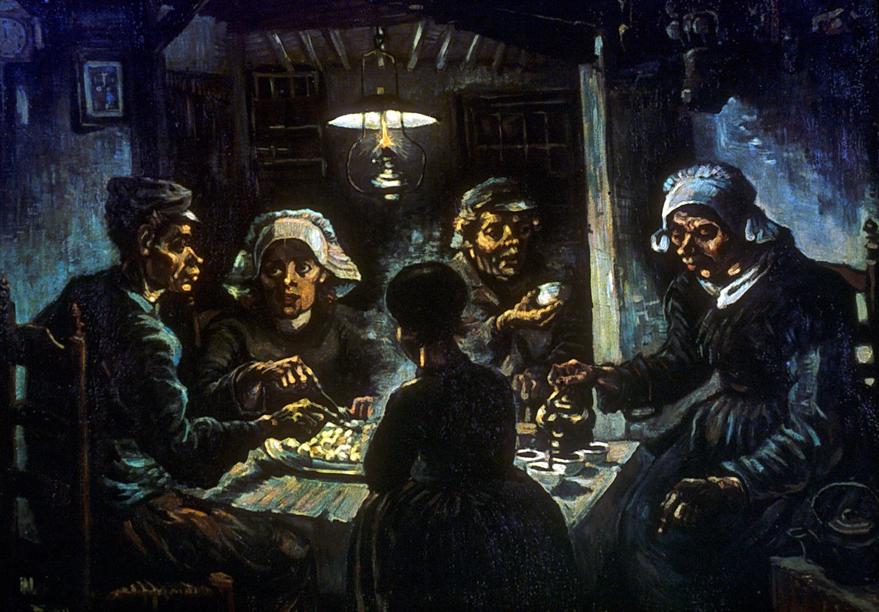 Zjadacze ziemniaków, 1885 autorstwa Vincent van Gogh