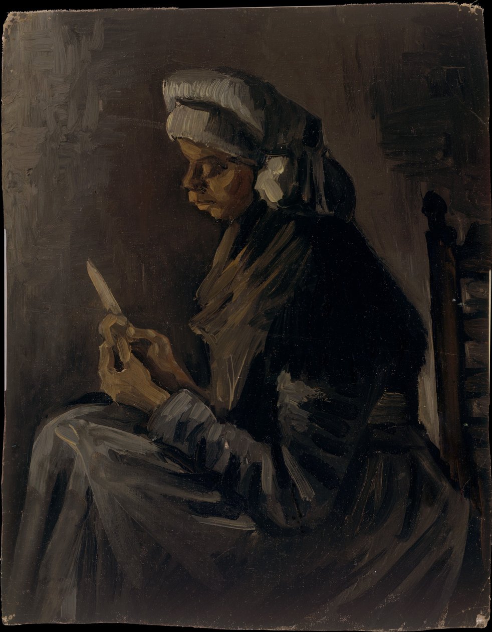 „Obieraczka do ziemniaków” (na odwrocie: „Autoportret w słomkowym kapeluszu”) autorstwa Vincent van Gogh