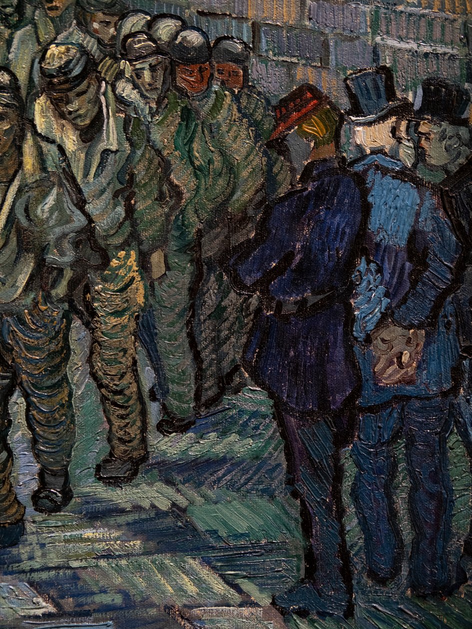 Dziedziniec Więzienny (szczegół) autorstwa Vincent van Gogh