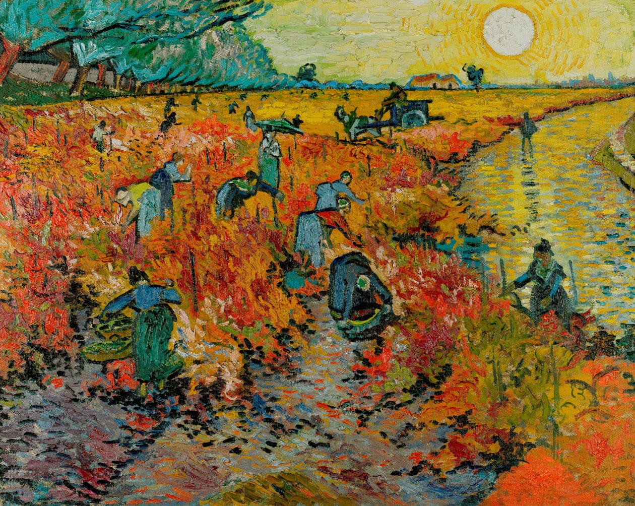 Czerwona Winnica / Czerwona Winnica w Arles (Montmajour) autorstwa Vincent van Gogh