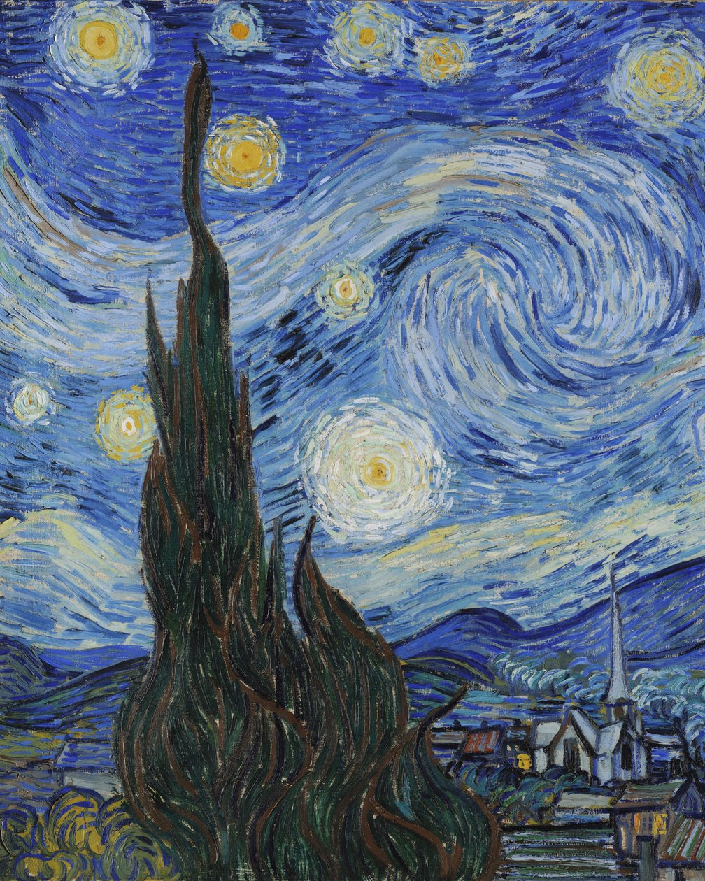 Gwiaździsta noc, czerwiec 1889 (olej na płótnie) (detal 702746) autorstwa Vincent van Gogh