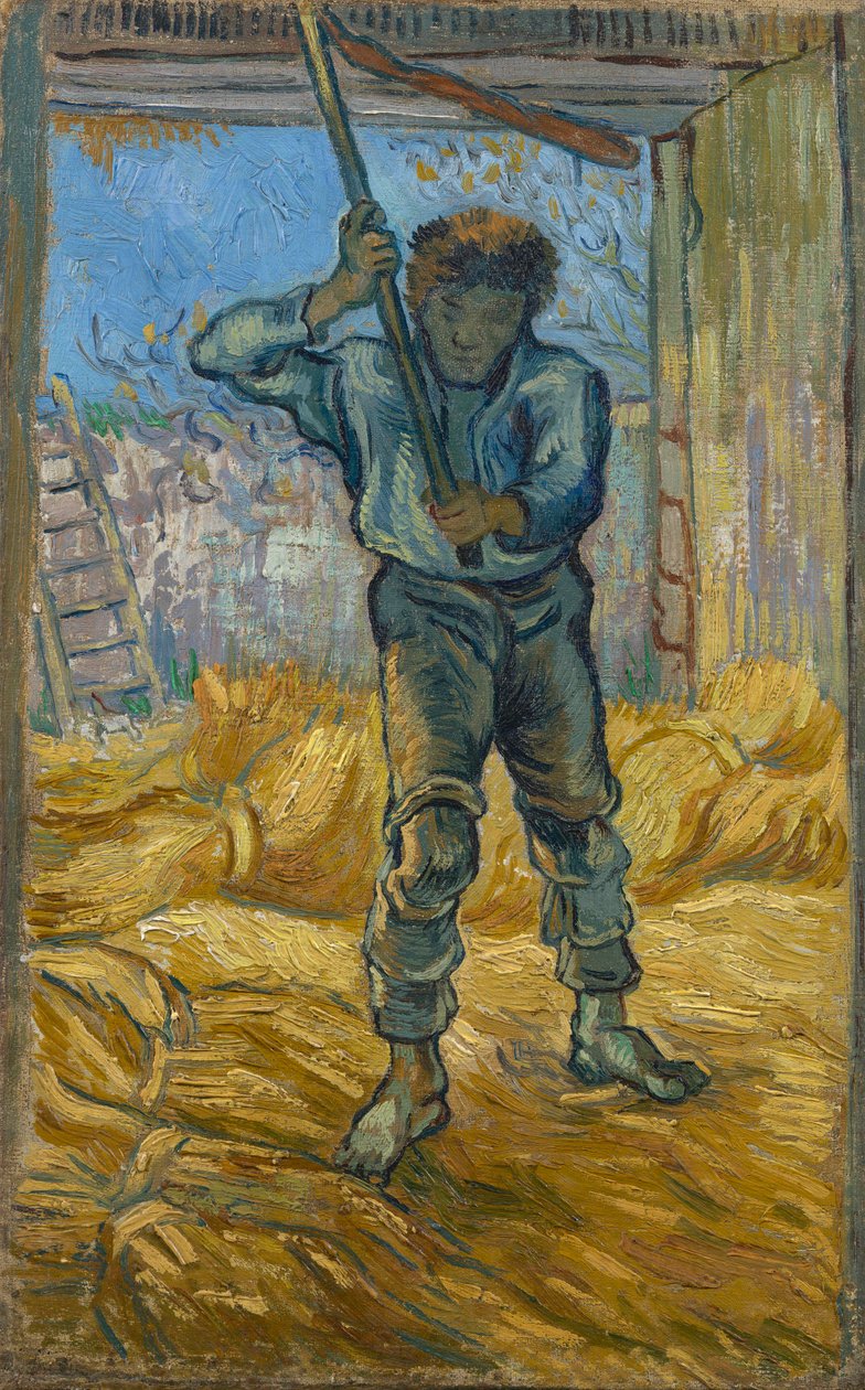 Młocarnia (po prosu) autorstwa Vincent van Gogh
