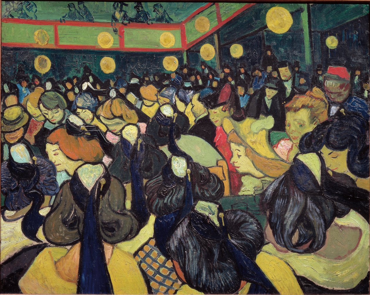 Sala taneczna w Arles - olej na płótnie autorstwa Vincent van Gogh
