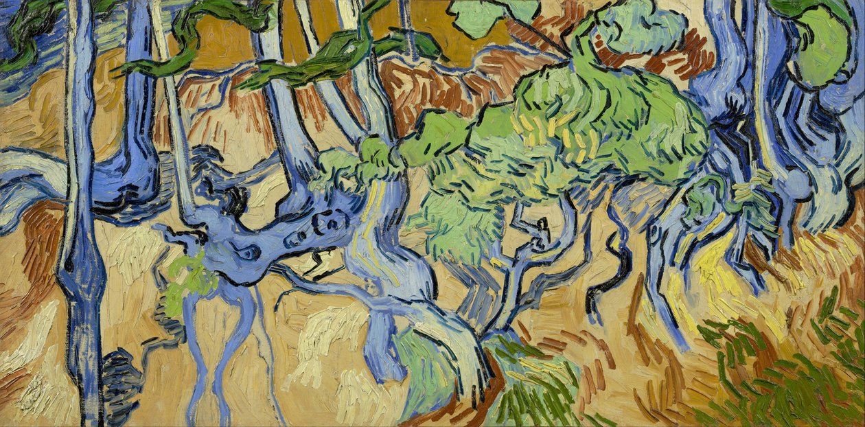 Korzenie drzew autorstwa Vincent van Gogh