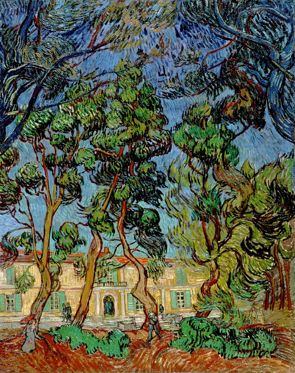 Drzewa w Ogrodzie Szpitala Św. Pawła, 1889 autorstwa Vincent van Gogh
