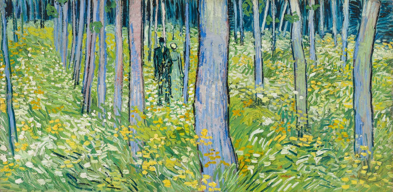 Zarośla z dwiema postaciami autorstwa Vincent van Gogh
